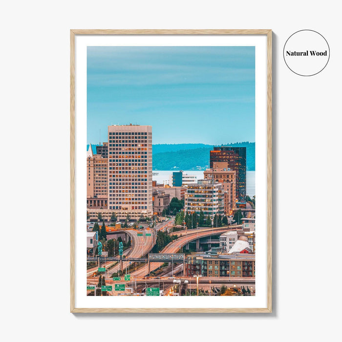 Tacoma Skyline Fine Art Photo Print, Washington Wall Decor Poster, USA