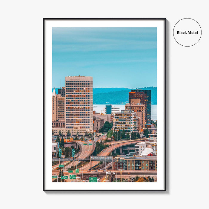 Tacoma Skyline Fine Art Photo Print, Washington Wall Decor Poster, USA