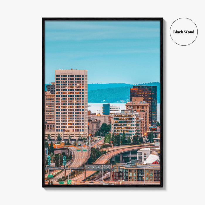 Tacoma Skyline Fine Art Photo Print, Washington Wall Decor Poster, USA