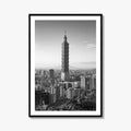 Taipei Skyline Black and White Fine Art Photo Print, Taiwan, City Poster