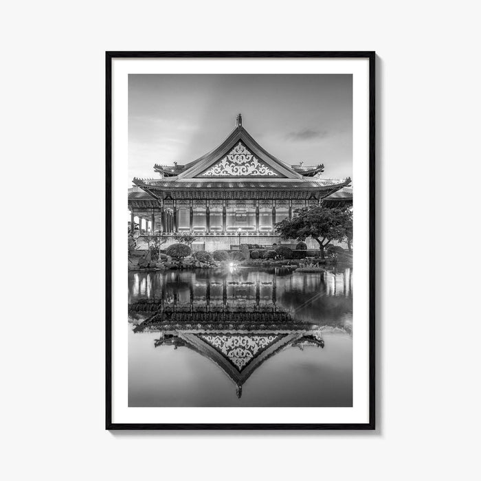 Taipei Black and White Fine Art Photo Print, Liberty Square Taiwan Poster