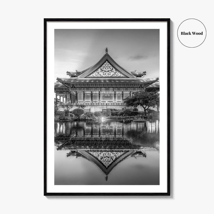 Taipei Black and White Fine Art Photo Print, Liberty Square Taiwan Poster