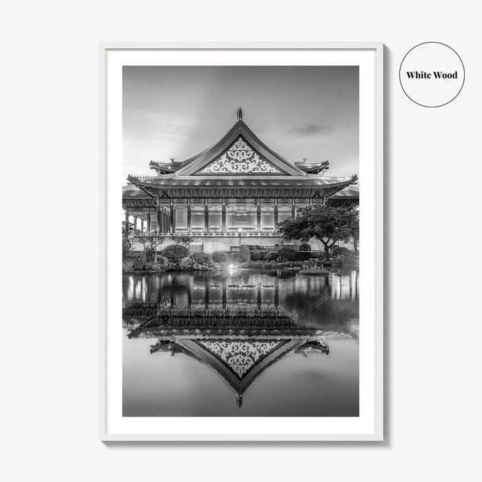 Taipei Black and White Fine Art Photo Print, Liberty Square Taiwan Poster