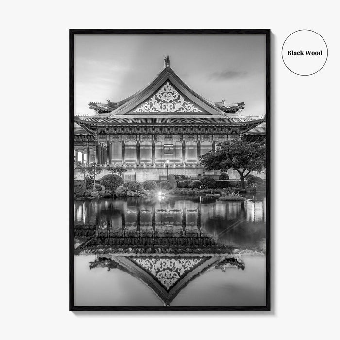 Taipei Black and White Fine Art Photo Print, Liberty Square Taiwan Poster