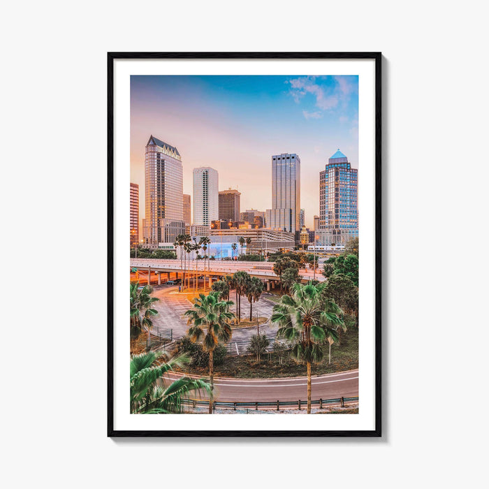 Tampa Skyline Fine Art Photo Print, Downtown, Florida USA Wall Decor Poster
