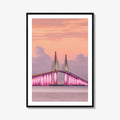 Tampa Fine Art Photo Print, Sunshine Skyway Bridge, Florida USA, Wall Decor