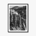 Telluride Black and White Fine Art Photo Print, Bridal Veil Falls Colorado Poster