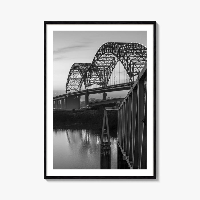 Memphis Black and White Fine Art Photo Print, Tennessee Bridge Poster, Nashville Poster