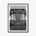 Chattanooga Black and White Fine Art Photo Print, Walnut Street Bridge, Tennessee USA Poster