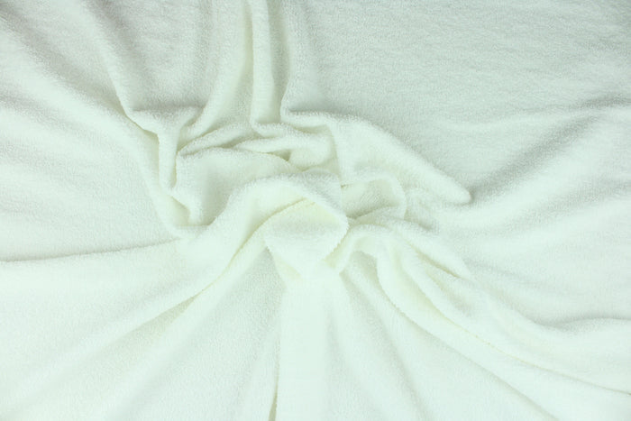 Terry cloth is designed to be durable and versatile.  It is highly absorbent and soft to the touch, easy to work with and will last a long time in high use projects.  Great for towels and washcloths, bath robes, baby products, loungewear and apparel.
