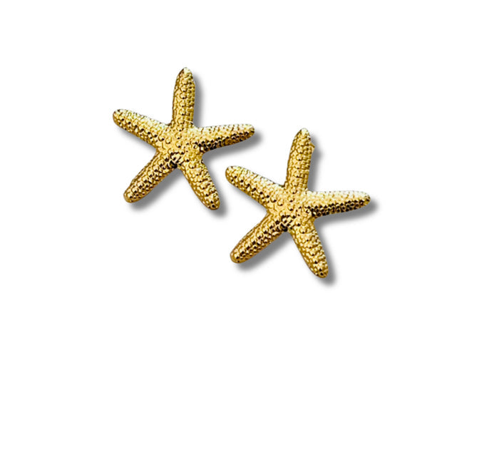 Textured Starfish Earrings