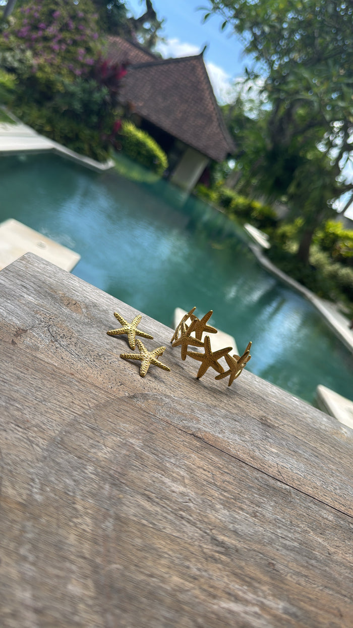 Textured Starfish Earrings