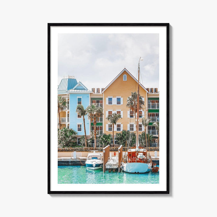 Nassau Bahamas Fine Art Photo Print, Coastline Homes, Wall Poster, New Providence