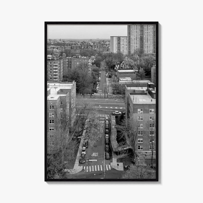 The Bronx Black and White Fine Art Photo Print, Spuyten Duyvil Aerial, NYC Poster