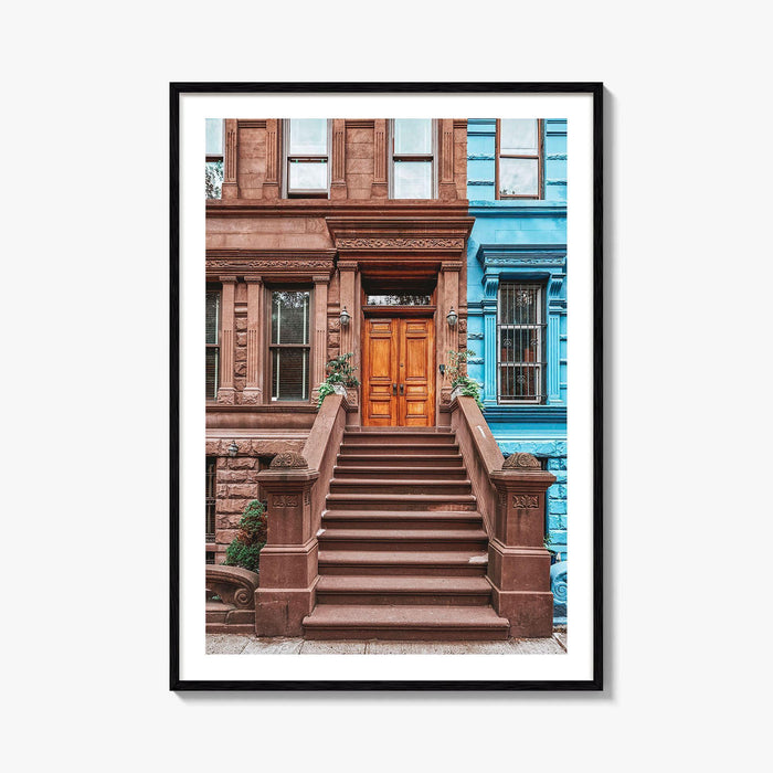 Manhattan Fine Art Photo Print, New York City NYC, Historic Brownstones, Wall Poster
