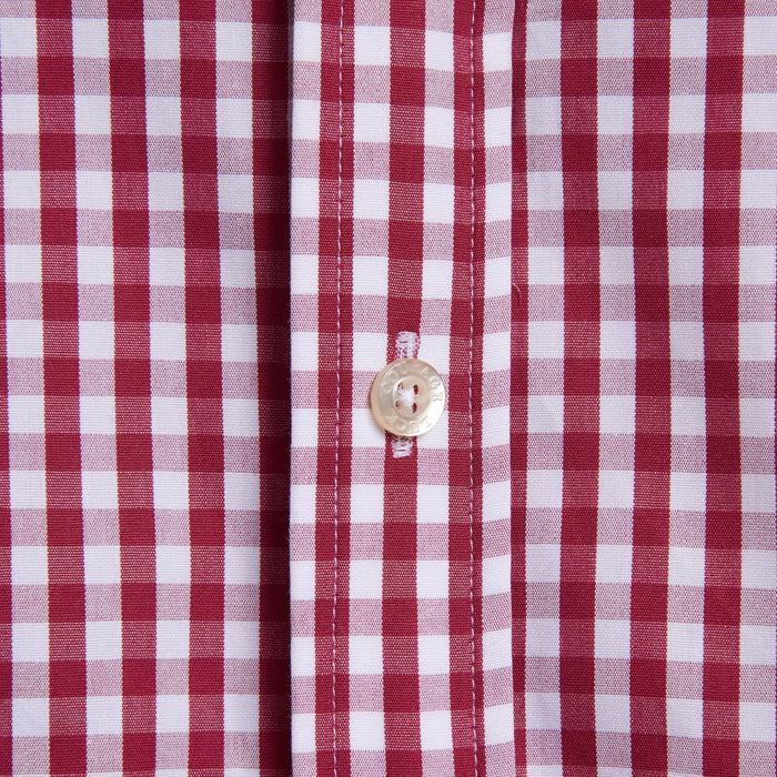 The Gingham Poplin - Oxblood Gingham Poplin