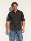 The Utility Shirt in Twill - Brown