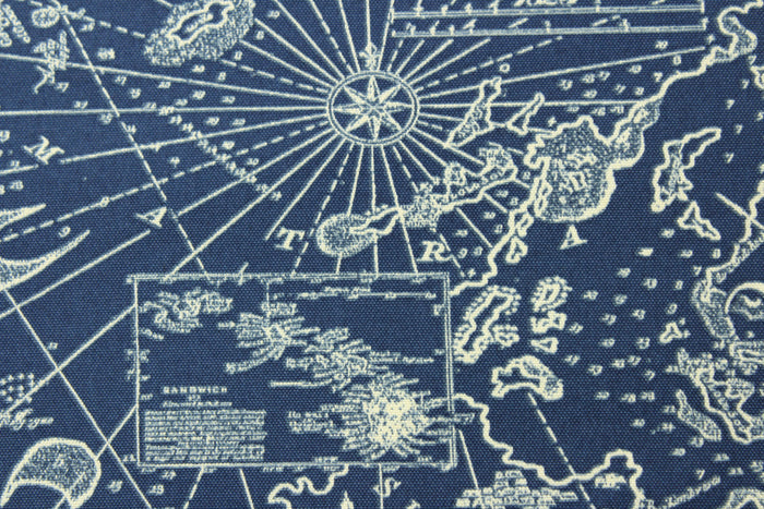 Experience the ultimate in outdoor luxury with Tommy Bahama© Outdoor South Sea fabric. Made from durable materials and designed to resist UV damage for up to 500 hours, this multipurpose fabric features a stunning map of the sea in navy blue and cream. With 51,000 double rubs, it is as durable as it is stylish. Great for<span data-mce-fragment="1"> cushions, upholstery projects, decorative pillows and craft projects.&nbsp; Recommended to store away when not in use.</span>