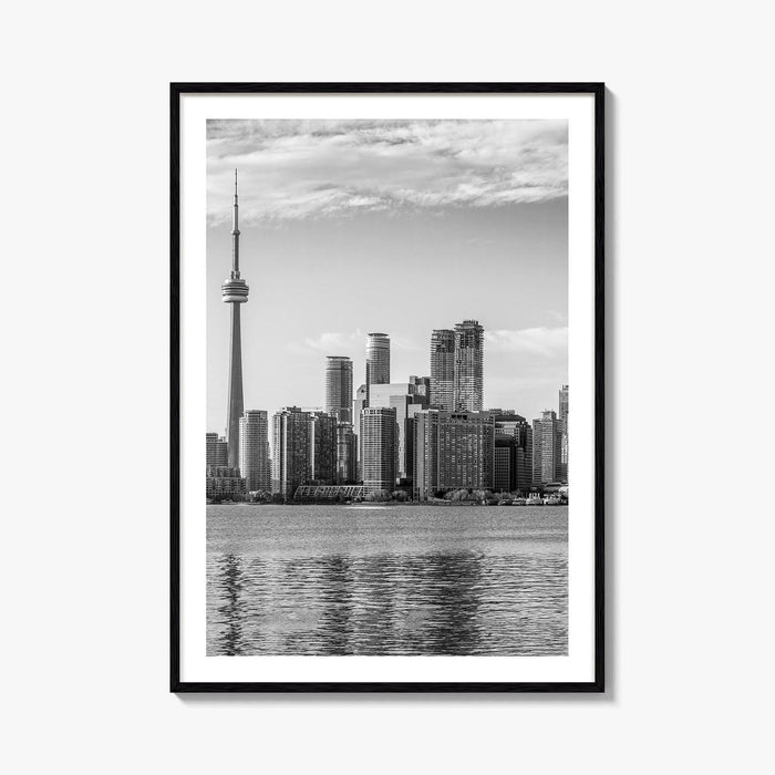 Toronto Skyline Black and White Fine Art Photo Print, Wall Poster, Ontario Canada