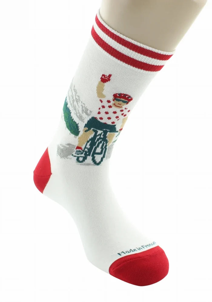 Tour de France Les Échappées (Breakaway) unisex socks, made in France by Perrin / Dagobert