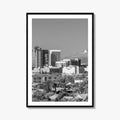 Tucson Skyline Black and White Fine Art Photo Print, Arizona Wall Poster, USA City
