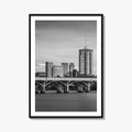 Tulsa Skyline Black and White Fine Art Photo Print, Poster, Oklahoma USA, Arkansas River