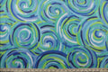 Twister Fleece Fabric in Lagoon