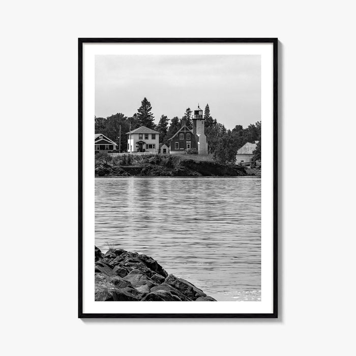 Eagle Harbor Black and White Fine Art Photo Print, Keweenaw Peninsula Michigan Poster