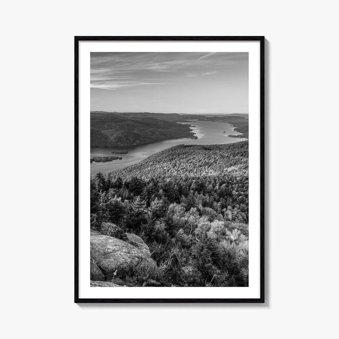 Lake George Black and White Fine Art Photo Print, Adirondacks, Upstate New York Poster