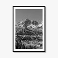 Utah Black and White Fine Art Photo Print, Snowbasin Panorama, Wasatch Range, Ogden Poster