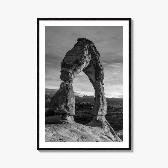 Delicate Arch Black and White Fine Art Photo Print, Arches National Park, Wall Poster