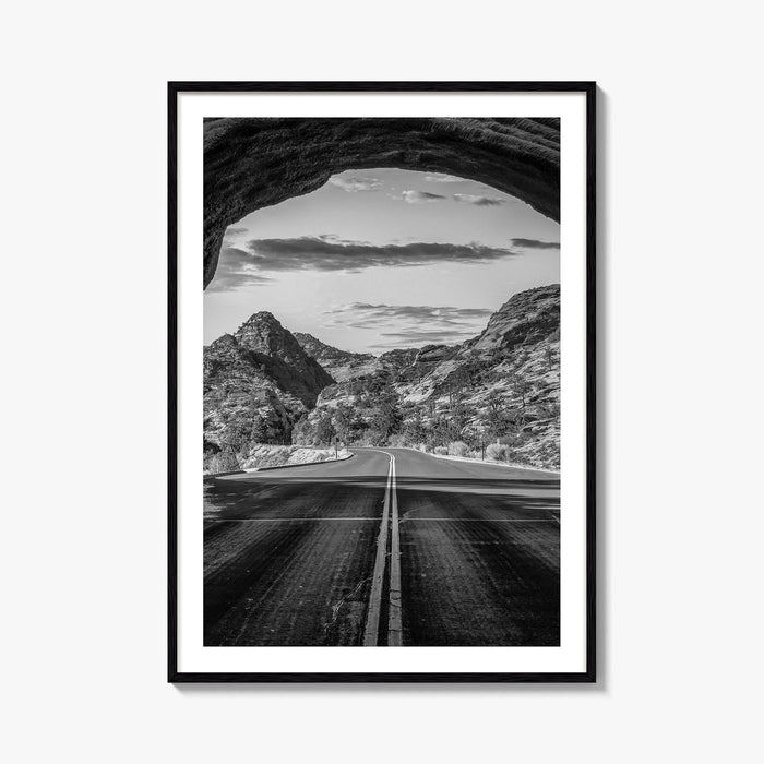 Zion National Park Black and White Fine Art Photo Print, Utah Wall Art