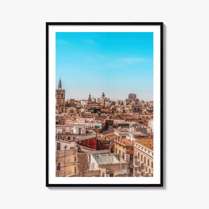 Valencia Fine Art Photo Print, Aerial Panoramic, Spain Wall Decor, Travel Poster