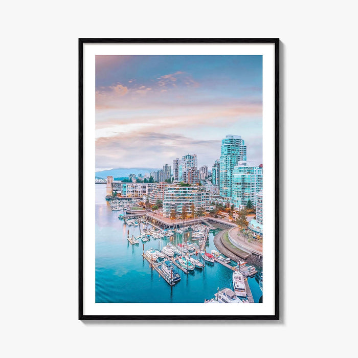Vancouver Skyline Fine Art Photo Print, Stanley Park, Coal Harbour, Aerial, BC, Canada, Poster