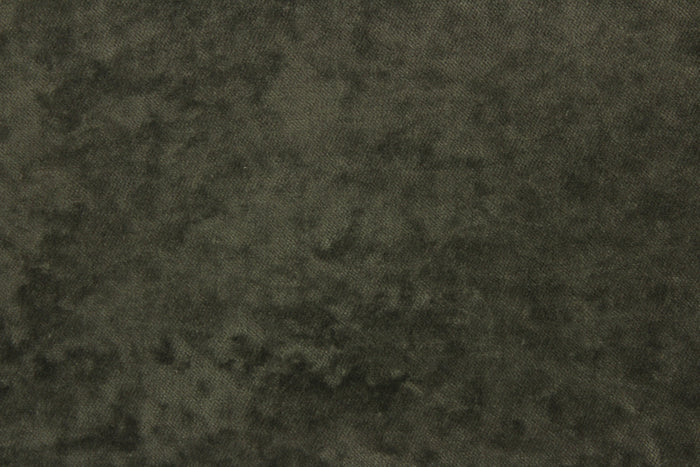 This velvet features a beautiful crushed solid dark  gray green color.