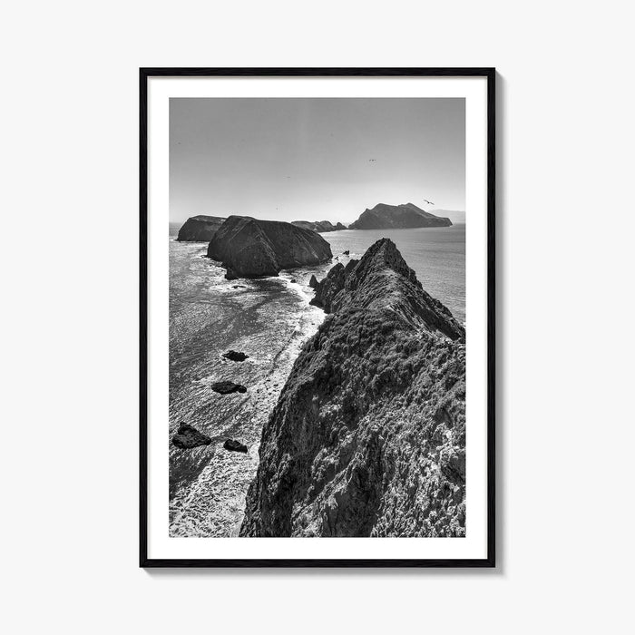 Anacapa Island Black and White Fine Art Photo Print, Channel Islands Poster, California Poster