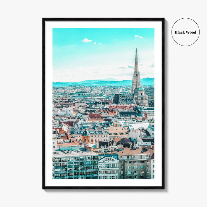 Vienna Skyline Fine Art Photo Print, Aerial Poster, Austria Wall Decor, Wien