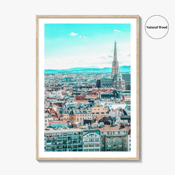 Vienna Skyline Fine Art Photo Print, Aerial Poster, Austria Wall Decor, Wien