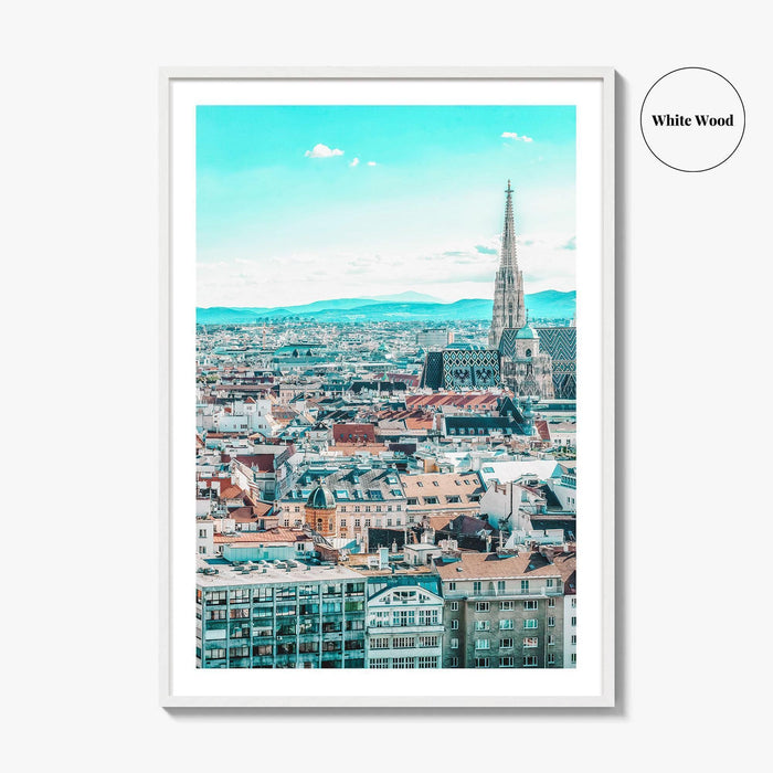 Vienna Skyline Fine Art Photo Print, Aerial Poster, Austria Wall Decor, Wien