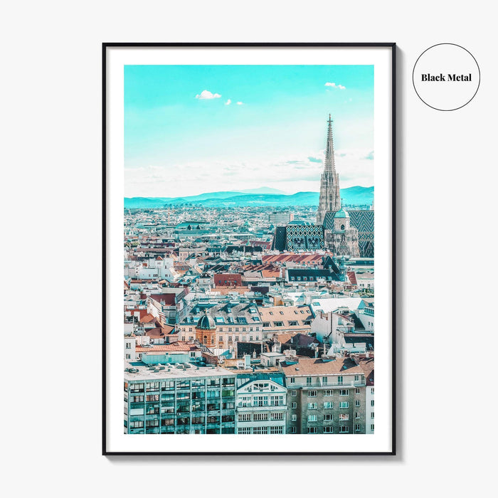 Vienna Skyline Fine Art Photo Print, Aerial Poster, Austria Wall Decor, Wien