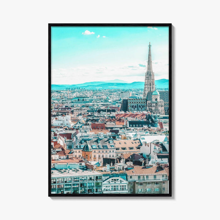 Vienna Skyline Fine Art Photo Print, Aerial Poster, Austria Wall Decor, Wien