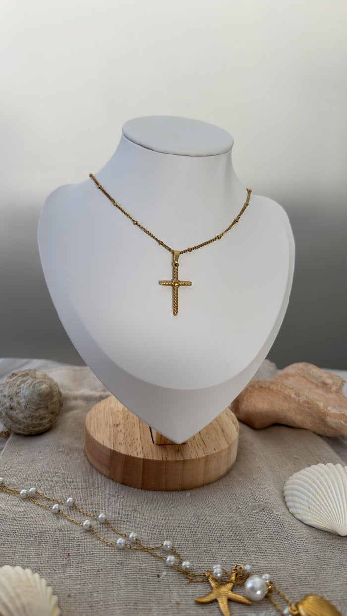 Vintage Gold Cross Necklace