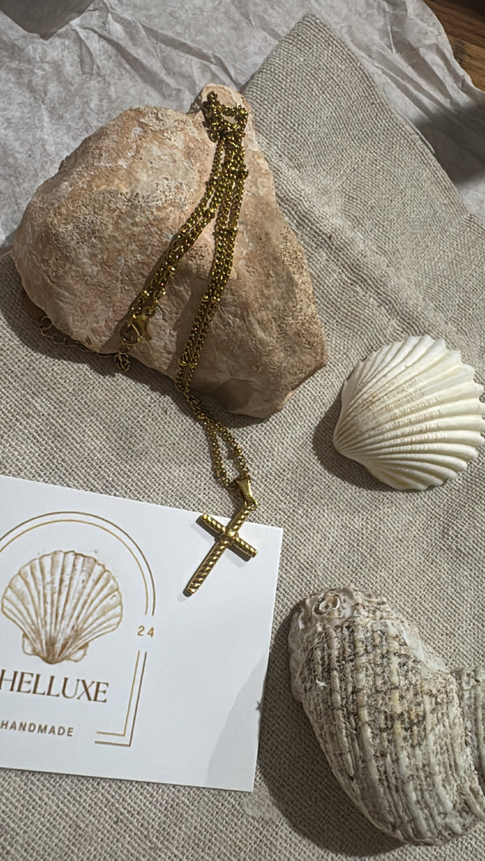 Vintage Gold Cross Necklace