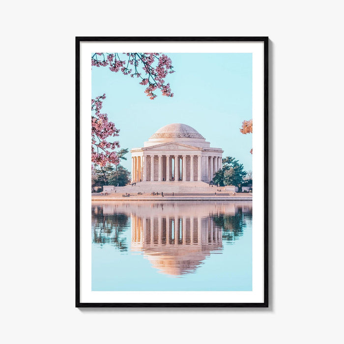 Washington DC Fine Art Photo Print, Jefferson Memorial, Tidal Basin, Cherry Blossoms, Poster