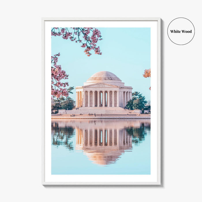 Washington DC Fine Art Photo Print, Jefferson Memorial, Tidal Basin, Cherry Blossoms, Poster