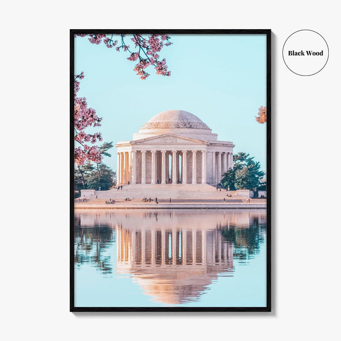 Washington DC Fine Art Photo Print, Jefferson Memorial, Tidal Basin, Cherry Blossoms, Poster