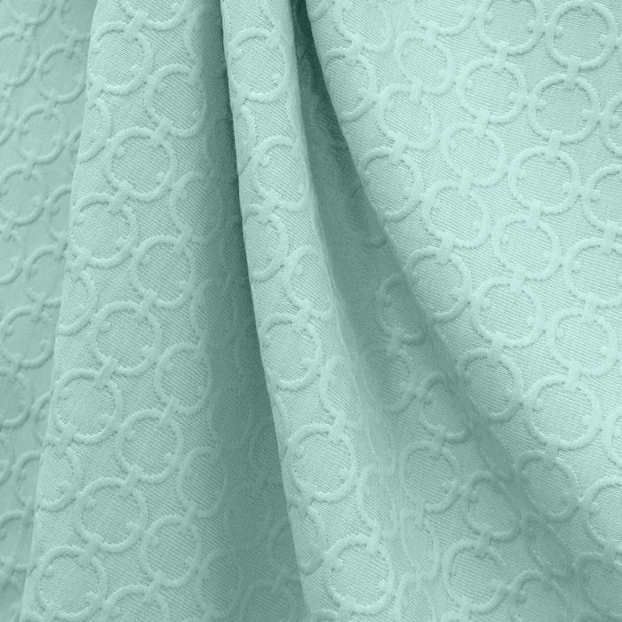 Waverly Full Circle Matelassé Fabric in Turquoise