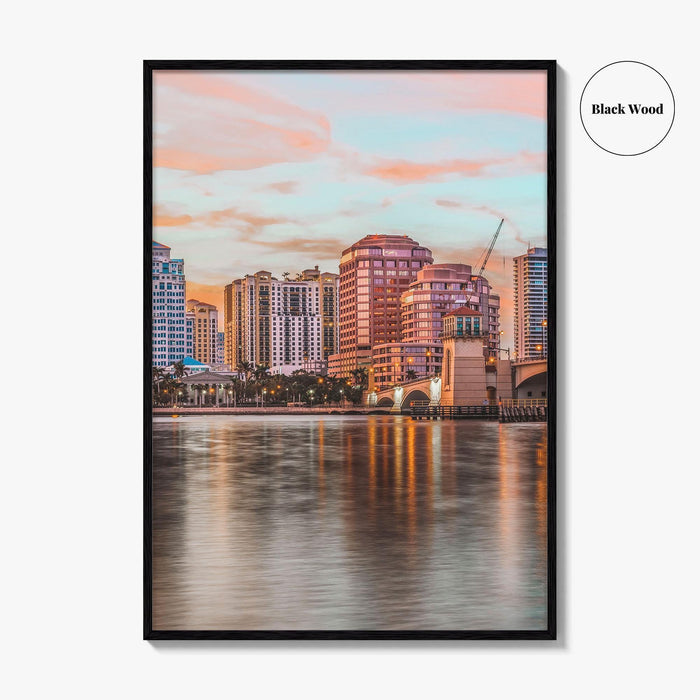 West Palm Beach Skyline Fine Art Photo Print, Downtown, Florida, USA, Poster