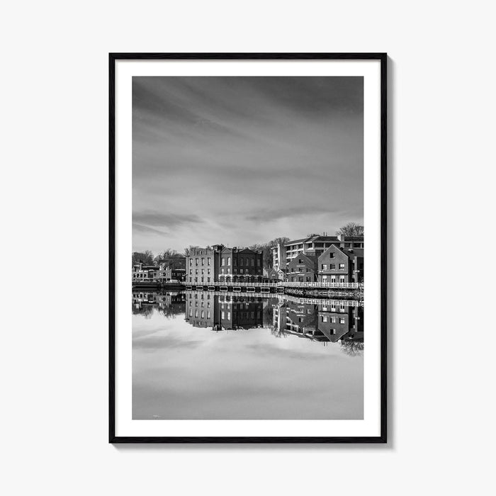 Westport Connecticut Black and White Fine Art Photo Print, Downtown Wall Poster, USA