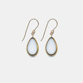 White Petal Drop Earrings